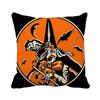 Cuscino Quadrato in Poliestere con Stampa di Stregone a Tema Halloween Decorazione per Divano Soggiorno Casa