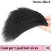 XINRAN Synthetic A Corn Fluffy Whisker Texture Wig Extension Clip In The Top Of The Skull For Women Party Wear