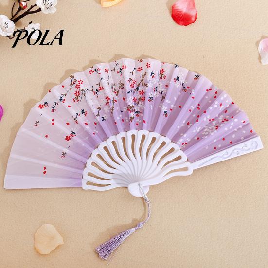 Folding Fan Glossy Texture Beautiful Various Styles Smooth Surface Fine Fans Workmanship Decoration Oxford Cloth Chinese Style Handheld Home