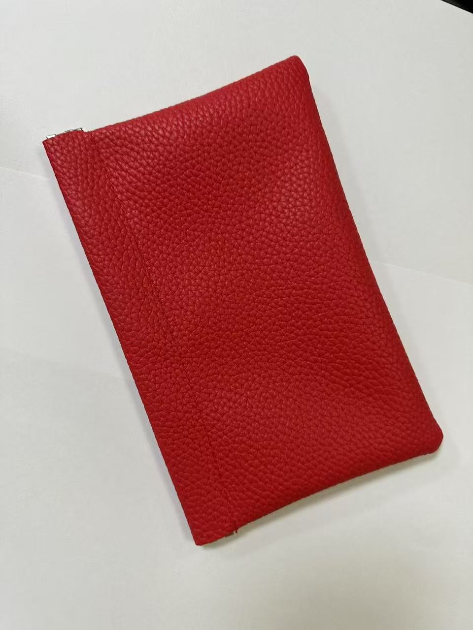

Leather Automatic Closed Handle Bag, Makeup Bag, Ultra-thin, Portable, Large Capacity Daily Korean Version Change Phone Bag