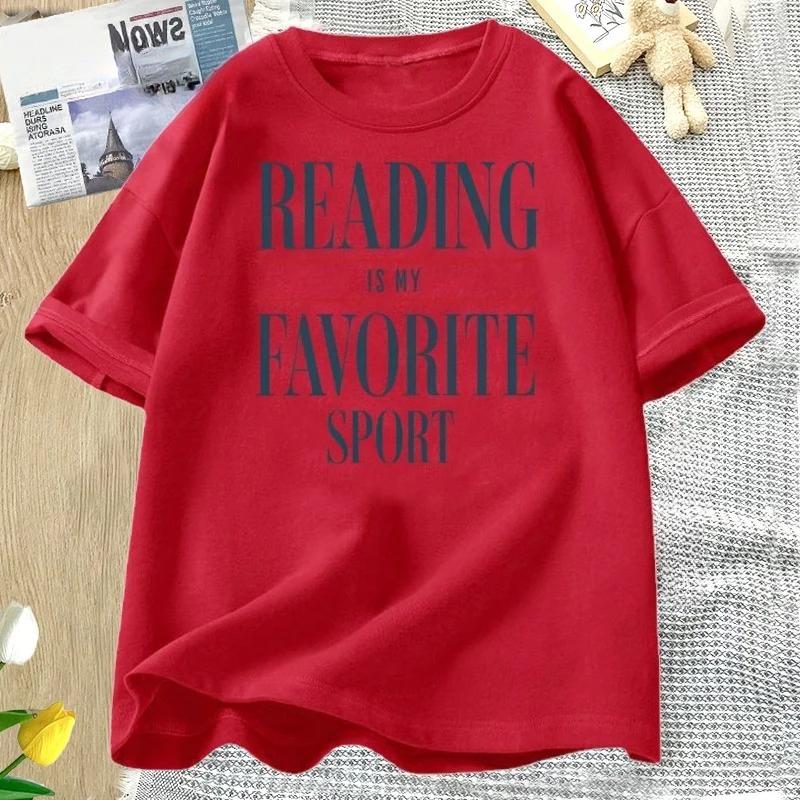 Retro Fashion Letter Printed Tshirt  Artistic Style Short Sleeved Round Neck  Versatile Daily Street Womens Tshirt