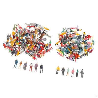 200x Gemischte Winzige Personenfiguren Zug Eisenbahn LAYOUT 1:75 1:100