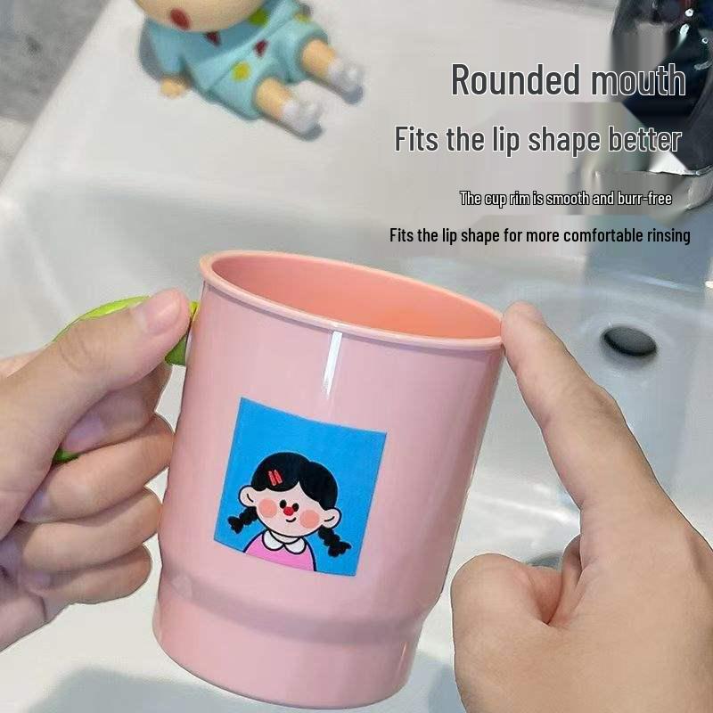 Dopamine Toothbrush & Mouthwash Cup Set - Cute Bathroom Holder for Kids and Couples