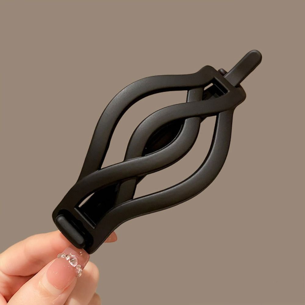 

Заколка для волос Матовая витая заколка Головной убор Заколка-банан Ретро Уличная одежда чёрный