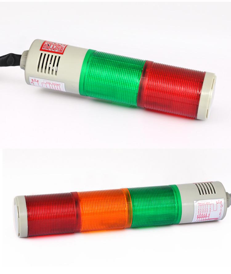Three-Color Multi-Tier Signal Tower Light LTA-205, 1-5 Sections, 220V/24V Warning Indicator Light for Machine Tools.