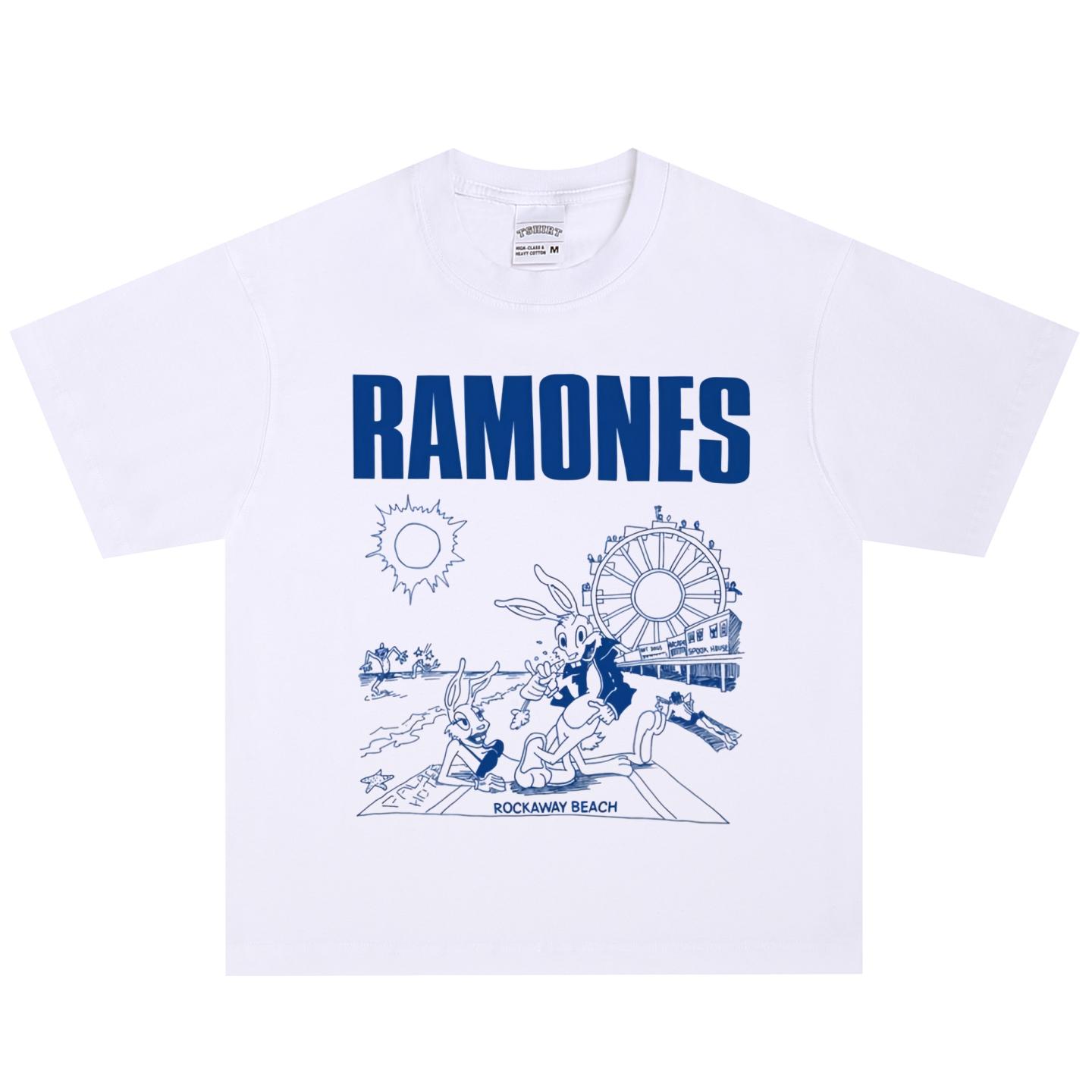 Ramones T-Shirt, Soft Fabric Casual Daily Wear M