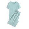 Set Pigiama Manica Corta 100% Cotone - Maglia Traspirante Estiva per Uomo e Donna