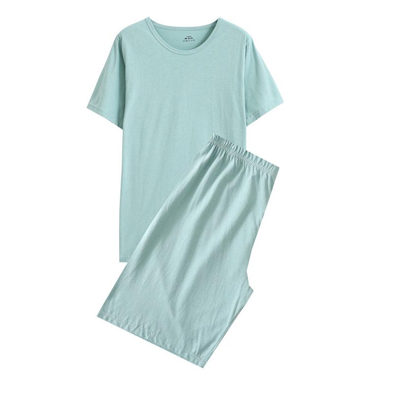 Set Pigiama Manica Corta 100% Cotone - Maglia Traspirante Estiva per Uomo e Donna