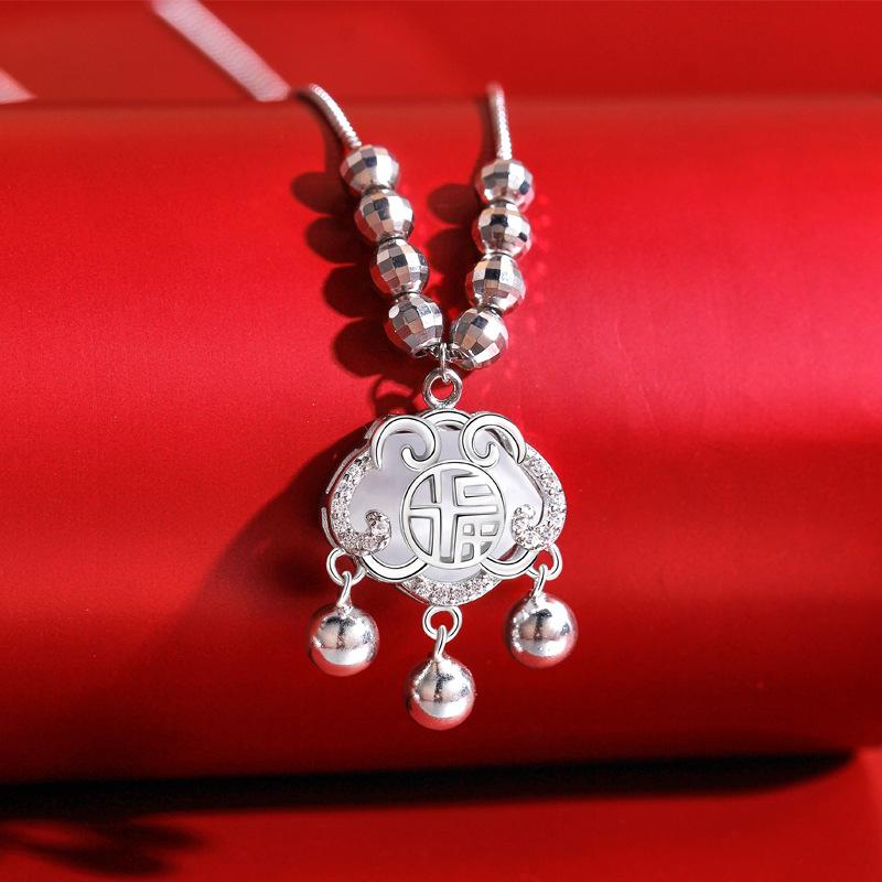 Safety Lock Necklace Femininity Premium Personality Lock Bag Versatile Simple Jewelry