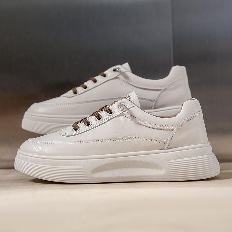 

Белые туфли Весна Новые универсальные туфли Повседневные спортивные туфли, Туфли с кожаными вставками, Женская обувь 40 коричневый