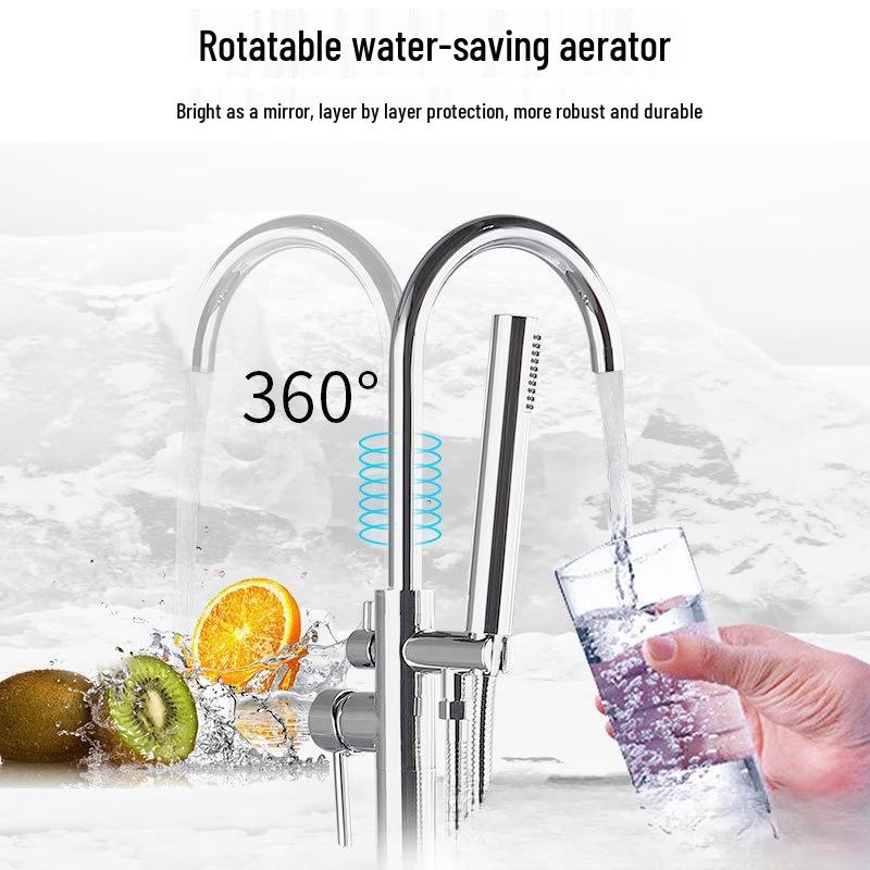 Stojący Mieszacz do Wanny Handun D1 z Ręcznym Prysznicem