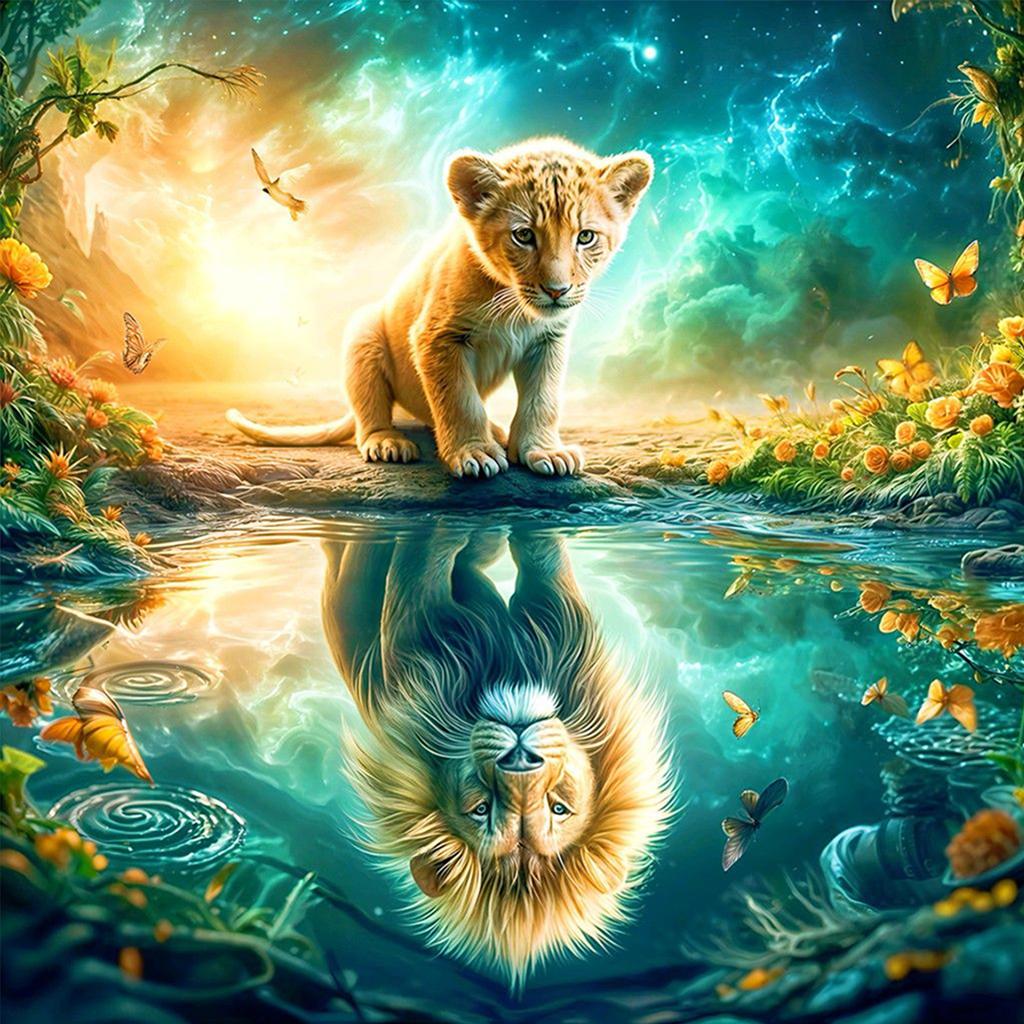 Animal DIY No Frame Acrylic Paint-By-Number Kit 40*40cm Acrylic Paint By Numbers Kit On Canvas for Adults Gifts Home Decor