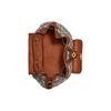 Coach Riya 21 Klassischer Monogramm-Rucksack mit Kordelzugverschluss, aus Stoff und Leder, mittelgroß, Damenrucksack, Braun CH591-B4TA7