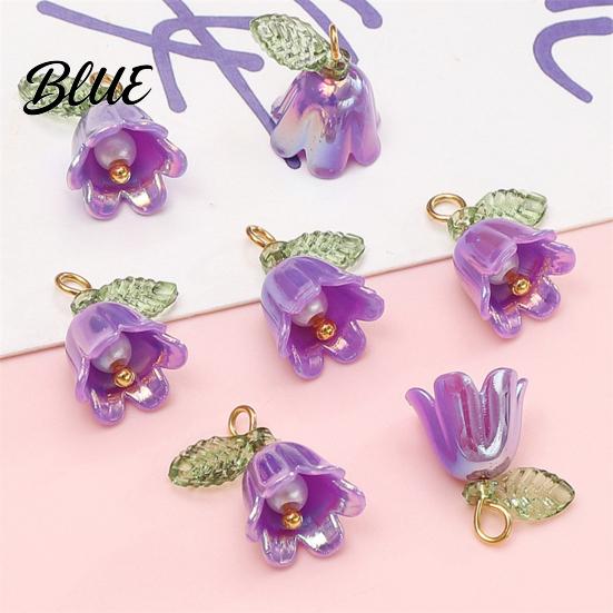 Three-dimensional Flower Charm 10Pcs DIY Pendant Three-Dimensional Simulation Texture Resin