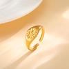 Stainless Steel Tail Ring for Men Women,Gold Color Irregular Sun Pinky Ring,Stylish INS Style Signet Ring Gift