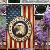 2D Flat, USA 250th Anniversary 1776-2026 Patriotic Metal Wall Sign - 7.87*11.8 Inch Distressed Retro Bald Eagle & Mount Rushmore Plaque Suitable for