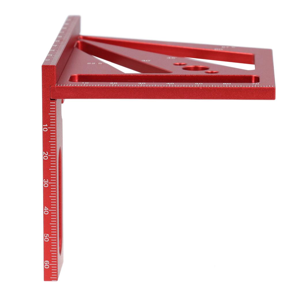 3D Multi Angle Measuring Ruler Woodworking Layout   Tool 22.5‑90 Degree Protractor Aluminum Alloy