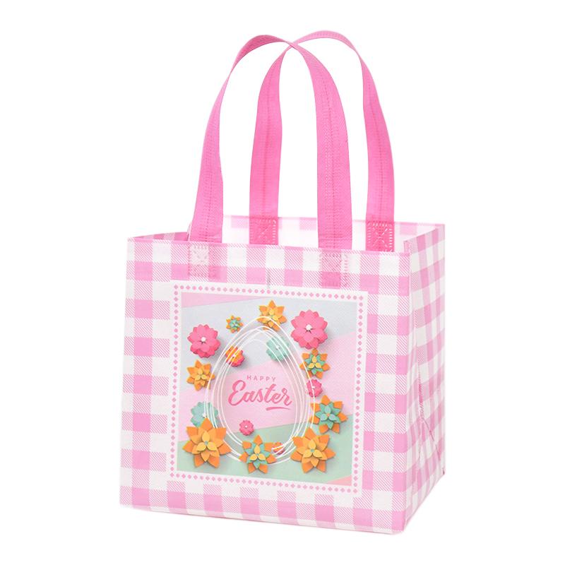 Easter Gift Bags Cute Rabbit Printed Candy Snack Tote Bag Non-Woven Egg Basket Non Woven Happy Easter Party Decoration Supplies