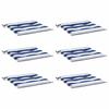 VidaXL Set of 6 Garden Chair Cushions, Non-Slip Seat Pads, Outdoor Patio Terrace Decoration, 50x50x4 361079