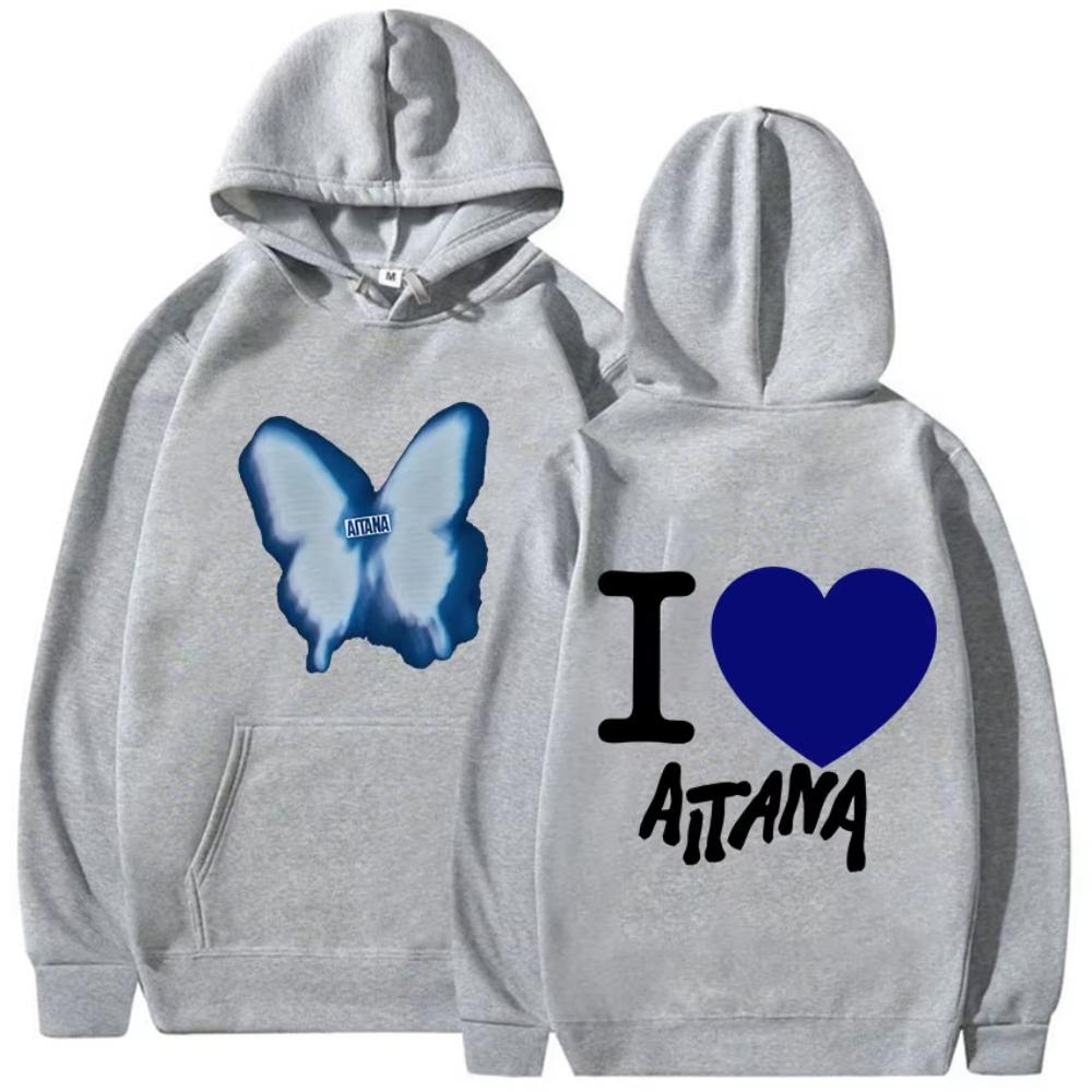 

Singer Aitana Love Graphic Print Hoodie Men Women Fashion Oversized Pullover Sweatshirt Y2K Retro Fleece Hoody 3XL