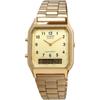 Casio Ana-Digi Vintage Series AQ-230GA-9BMQ Quartz Dual Time Watch Gold Unisex