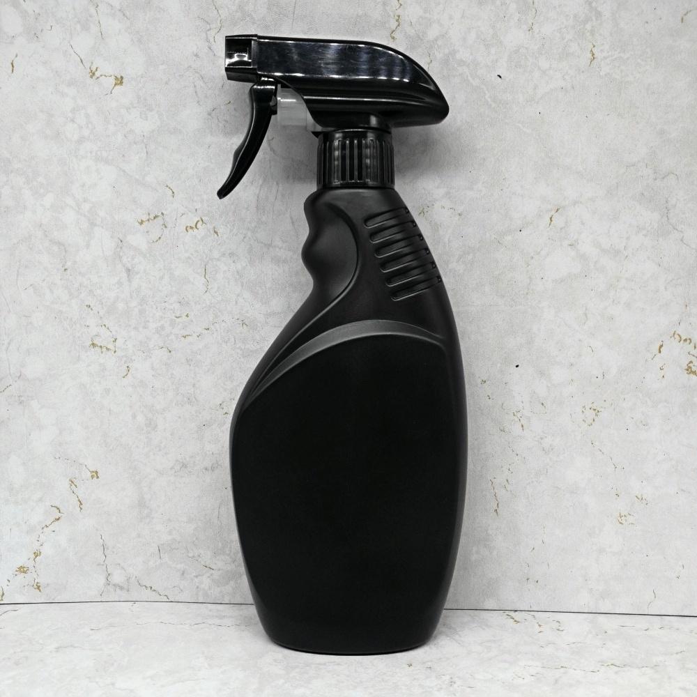 Custom 500ml Black HDPE Plastic Spray Bottle with Sprayer Gun for Household Cleaning Alcohol Detergent Liquid Chemical Packaging