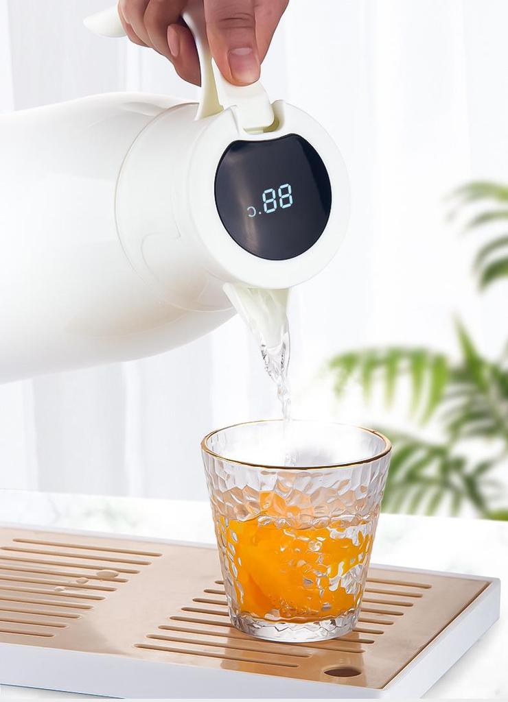Langlebiger isolierter Glasbehälter Heißwasserkocher für Wohnheim & Zuhause, Große Warmwasserflasche für Studenten