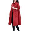 Solid Color Mid-Length Trench Coat - Spring/Autumn Korean Fashion Loose Fit Outerwear