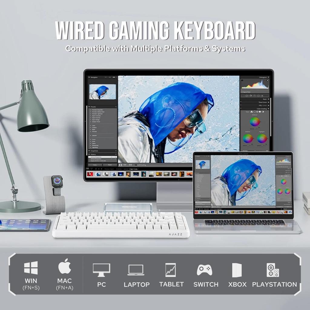 MechLands AJAZZ AK680 MAX Rapid Trigger Wired Gaming Keyboard with Hall Effect Rapid Trigger Magnetic 8K Polling Top and RGB Backlit Mechanical