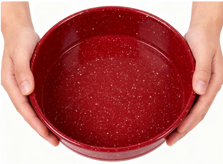Small cake tin, baking tray, round, red, Ø 12 cm, mini