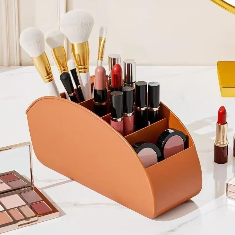 Large Capacity Desktop Organizer 5 Compartments Cosmetic Makeup Brush Holder Cosmetic Storage