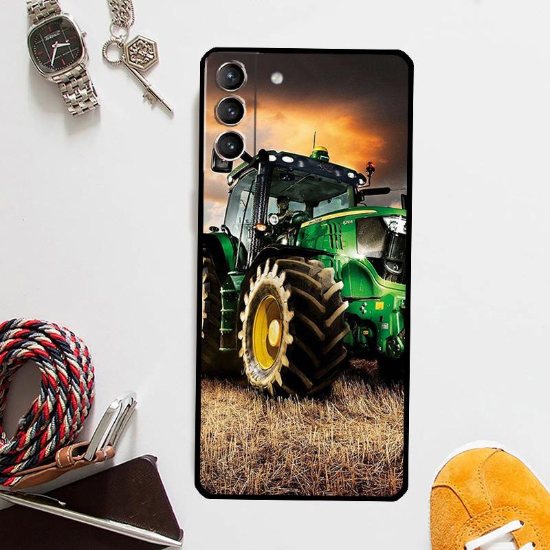 Farm Vehicle Tractor Case For Samsung Galaxy S24 Ultra S23 S22 S21 Plus S20 FE S8 S9 S10 Note 10 20 Ultra Cover