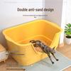 Extra-Large Splash-Proof Semi-Enclosed Cat Litter Box for Maine Coons