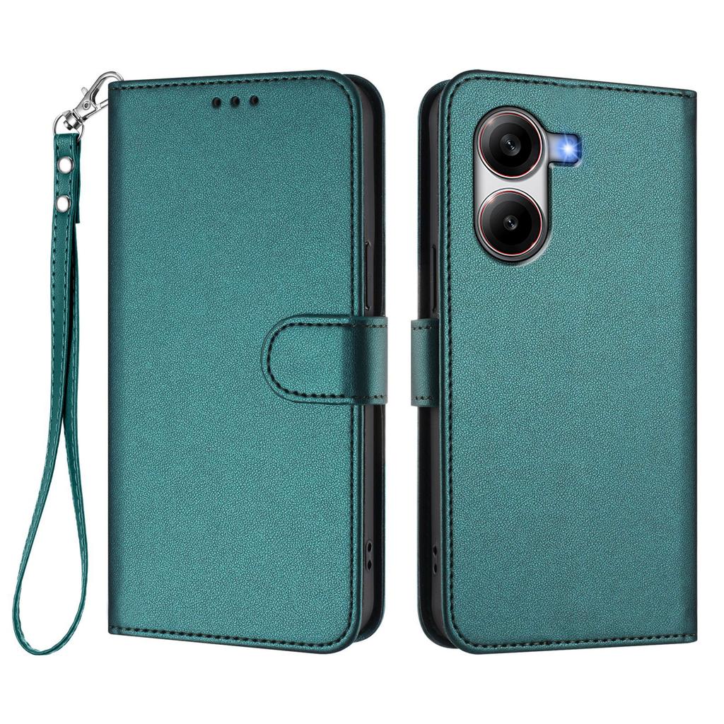 For Xiaomi Redmi Turbo 4 5G/Xiaomi Poco X7 Pro 5G Leather Case Wallet Stand Phone Cover with Wrist Strap