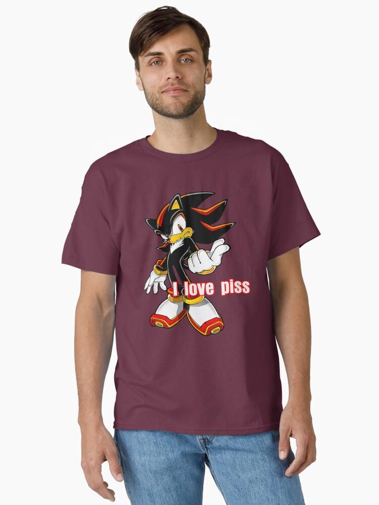 Sonic the Hedgehog Shadow The Hedgehog I Love Piss Classic T-Shirt