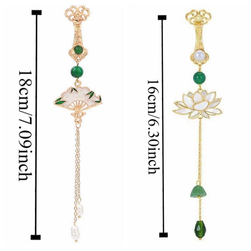 Long Tassel Women Hanfu Ornament Zinc Zinc Alloy Retro Lotus Brooch Chinese Style Brooch  Decoration