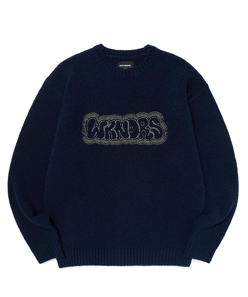 WKNDRS Logo Wool Knit Sweater (Navy)