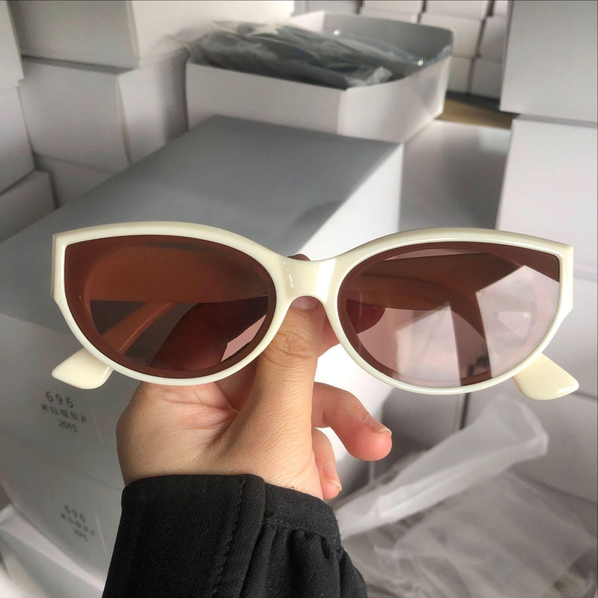 

Cat Eye New Oval Sunglasses Personalized Vintage Fashion Trendy Female Girls Shades Popular Brand Designer Eyewear Lentes