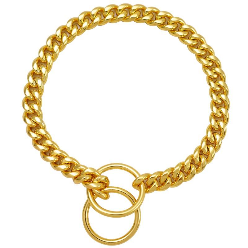 Stainless Steel Dog Chain P 10mm Double Loop Collar Small Medium Large Dogs