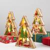 Christmas Series Wooden Luminous Christmas Tree LED Light Decoration Christmas Tree Shopping Mall Window Decoration Supplies