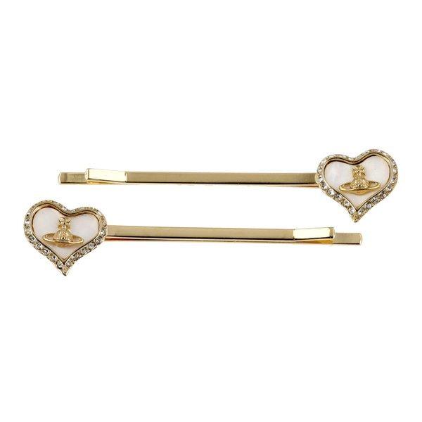 Vivienne Westwood Heart Bobby Pin Hair Clip 02r782