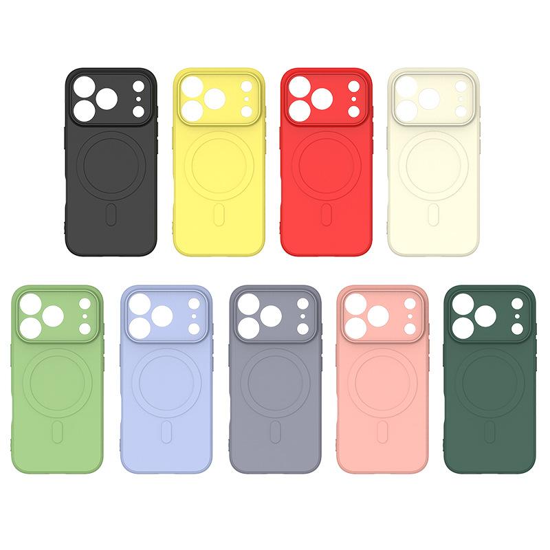 Applicable iPhone18promax Anti-liquid Silicone External Magnetic Mobile Phone Case Apple 17PRO Rubik's Cube Liquid Case