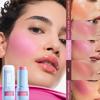 2-in-1 SPF Zonnebrand Blush Stick, Gelei Textuur Roterende Wangkleur Natuurlijke Glans Afwerking, Waterdichte en Zweetbestendige Blush Stick Draagbare Make-up