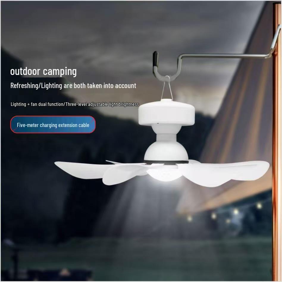 Faltbarer Solar-Deckenventilator mit Licht für Outdoor-Camping, Wohnheime, Bauernhöfe - Große Windkraftflügel