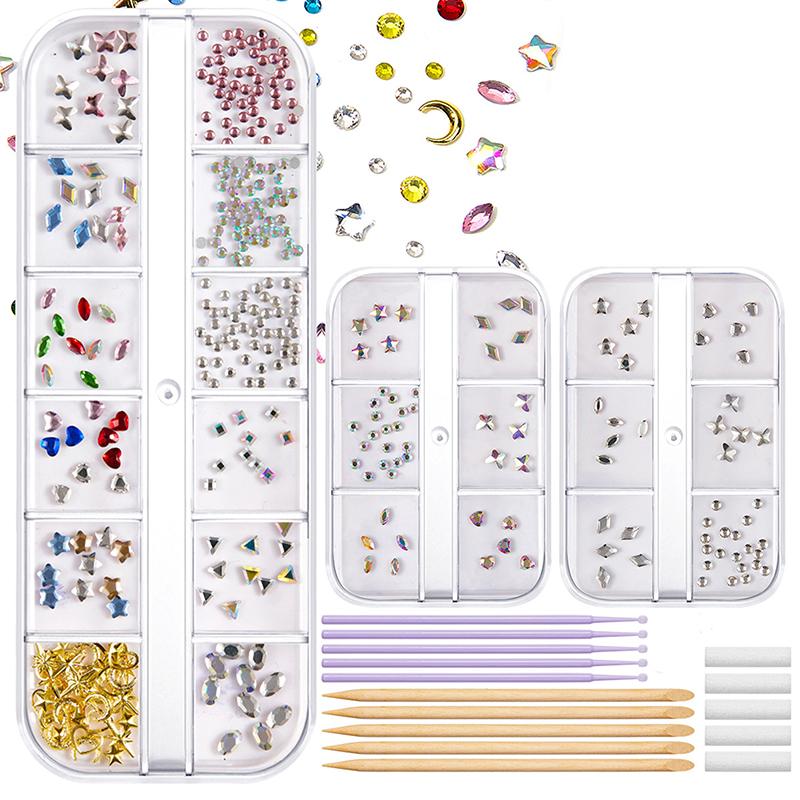 1Set Dental Tooth Gems Crystal Diamond Ornament Diy Tools Various Shapes Color Teeth Jewelry Denture