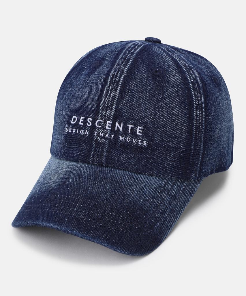 DESCENTE Denim Wording Logo Ball Cap Blue Sr323Ucp72