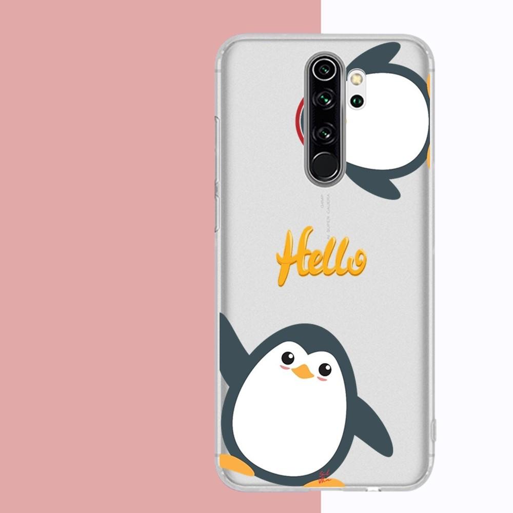 Penguin Kawaii Cartoon Phone Case For Samsung S 20 21 22 23 for Redmi Note7 8 9 10 for Huawei P20 30 40 Clear Case