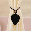 Curtain Holdback Braided Tie Back Holder Bohemian Home Decoration Handmade Curtain Tiebacks Macrame Tassel Leaf Shaped