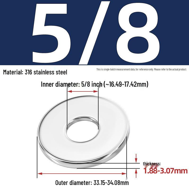 304/316 Stainless Steel Flat & Round Washers Collection