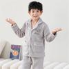 Warm Flannel Boys' Pajamas - Milk Velvet Coral Fleece Winter Sleepwear for Children